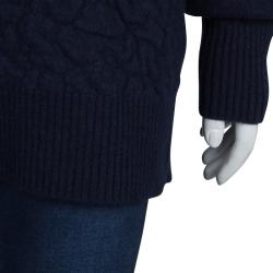 Pre Owned بلوفر أم سي كيو باي أليكساندر ماكوين  برقبة حرف V صوف أزرق كحلي منقوش XL