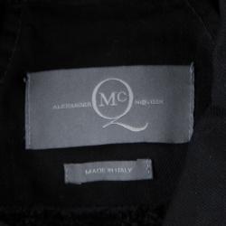 Pre Owned McQ By Alexander McQueen Black Denim Rib Detail Vest M