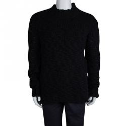 مملوكة مسبقًا McQ by Alexander McQueen Oversized Slub Knit Crewneck Sweater L