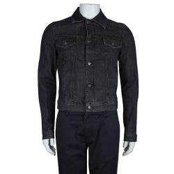 Pre Owned جاكيت جينز أم سي كيو باي أليكساندر ماكوين أسود باهت M