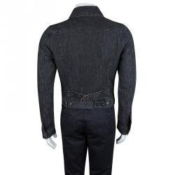 Pre Owned جاكيت جينز أم سي كيو باي أليكساندر ماكوين أسود باهت M