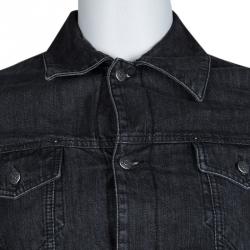 Pre Owned جاكيت جينز أم سي كيو باي أليكساندر ماكوين أسود باهت M