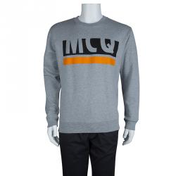 مملوكة مسبقًا بلوفر أم سي كيو باي أليكساندر ماكوين قطن رصاصي مطبوع L