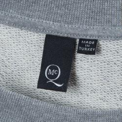 مملوكة مسبقًا بلوفر أم سي كيو باي أليكساندر ماكوين قطن رصاصي مطبوع L