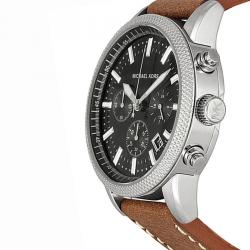 Pre Owned Michael Kors Black Stainless Steel Scout MK8309 Men's Wristwatch 43MM