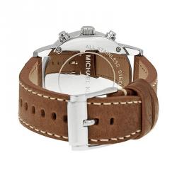 Pre Owned Michael Kors Black Stainless Steel Scout MK8309 Men's Wristwatch 43MM