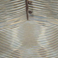 Pre Owned Missoni Multicolor Striped Knit Polo T-Shirt L