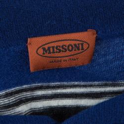 Pre Owned تي شيرت بولو ميزوني تريكو مخطط متعدد الألوان بأكمام طويلة M