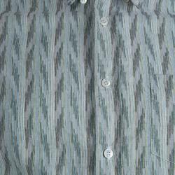 Pre Owned Missoni Multicolor Printed Short Sleeve Button Front Cotton Shirt XL