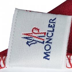Moncler Red Logo Patch Polo T-Shirt M