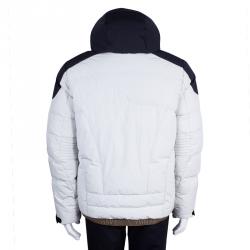 Pre Owned Moncler Grenoble Men's Off-white and Navy Skiing Jacket L