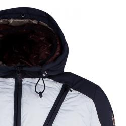 Pre Owned Moncler Grenoble Men's Off-white and Navy Skiing Jacket L