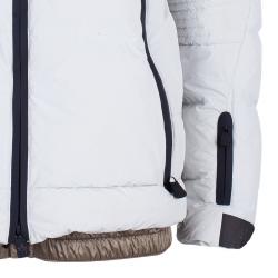 Pre Owned Moncler Grenoble Men's Off-white and Navy Skiing Jacket L