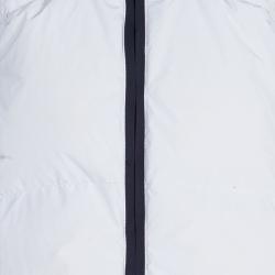 Pre Owned Moncler Grenoble Men's Off-white and Navy Skiing Jacket L