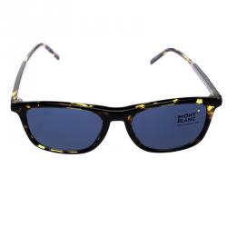 Pre Owned Montblanc Blue Havana MB593S Classic Sunglasses 