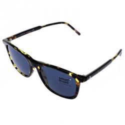 Pre Owned Montblanc Blue Havana MB593S Classic Sunglasses 