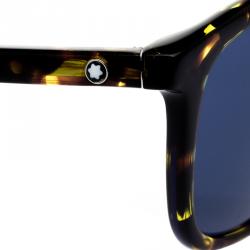 Pre Owned Montblanc Blue Havana MB593S Classic Sunglasses 