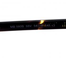 Pre Owned Montblanc Blue Havana MB593S Classic Sunglasses 