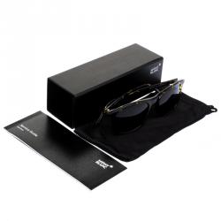 Pre Owned Montblanc Blue Havana MB593S Classic Sunglasses 