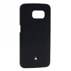 Pre Owned Montblanc Black Leather Miesterstuck S6 Edge Phone Case