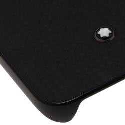 Pre Owned Montblanc Black Leather Miesterstuck S6 Edge Phone Case