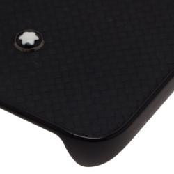 Pre Owned Montblanc Black Leather Miesterstuck S6 Edge Phone Case