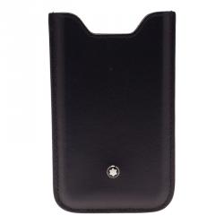 Pre Owned Montblanc Black Soft Leather Meisterstuck iPhone 4/4S Case