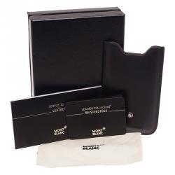 Pre Owned Montblanc Black Leather Meisterstuck iPhone 4/4S Case