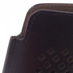 Pre Owned Montblanc Black Perforated Leather Meisterstuck iPhone 4/4S Case