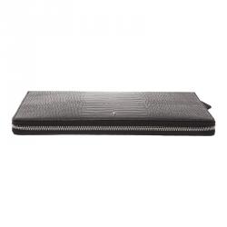 Pre Owned Montblanc Black Croc Embossed Leather Meisterstuck iPad Case