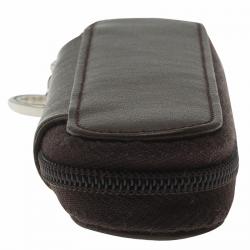 Pre Owned Montblanc Brown Leather Meisterstuck Zip Pen Pouch