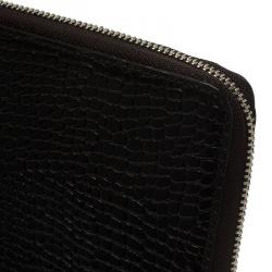 Pre Owned Montblanc Brown Crocodile Embossed La Vie De Boheme Tablet Pouch