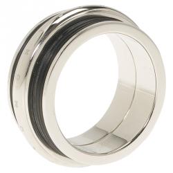 Pre Owned Montblanc Men's Contemporary Collection Black PVD Steel Sliding Ring Size 64