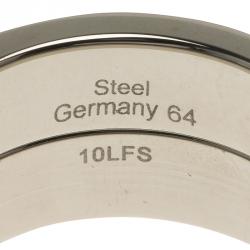 Pre Owned Montblanc Men's Contemporary Collection Black PVD Steel Sliding Ring Size 64