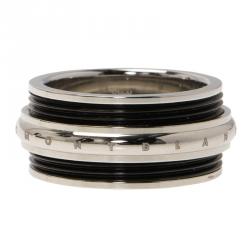 Pre Owned Montblanc Men's Black PVD Steel Sliding Band Ring Size 66