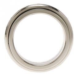 Pre Owned Montblanc Men's Black PVD Steel Sliding Band Ring Size 66