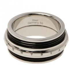 Pre Owned Montblanc Men's Black PVD Steel Sliding Band Ring Size 66
