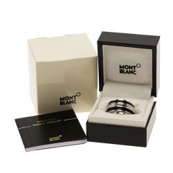 Pre Owned Montblanc Men's Black PVD Steel Sliding Band Ring Size 66