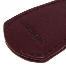 Pre Owned Montblanc Purple Leather Key Fob Triangle Key Ring