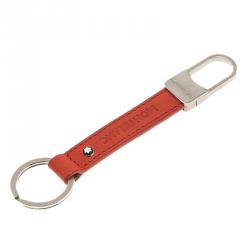 Pre Owned Montblanc Red Leather Key Fob Pen Keyring