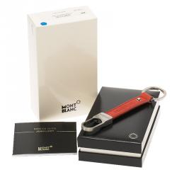 Pre Owned Montblanc Red Leather Key Fob Pen Keyring