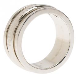 Pre Owned Montblanc Creative Silver Skeletted Men's Band Ring Size 62