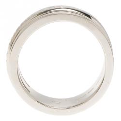 Pre Owned Montblanc Creative Silver Skeletted Men's Band Ring Size 62