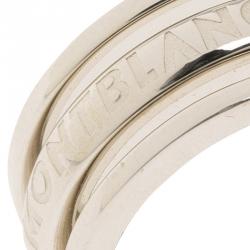 Pre Owned Montblanc Creative Silver Skeletted Men's Band Ring Size 62