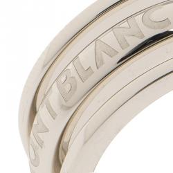 Pre Owned Montblanc Creative Silver Skeletted Men's Band Ring Size 64