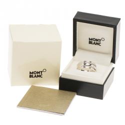 Pre Owned Montblanc Creative Silver Skeletted Men's Band Ring Size 64