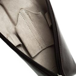 Pre Owned Montblanc Brown Leather Sartorial Zip Top Pen Pouch