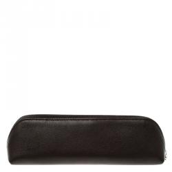 Pre Owned Montblanc Brown Leather Sartorial Zip Top Pen Pouch