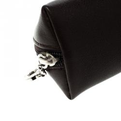 Pre Owned Montblanc Brown Leather Sartorial Zip Top Pen Pouch