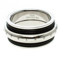 Pre Owned Montblanc Men's Contemporary Collection Black PVD Steel Sliding Ring Size 66